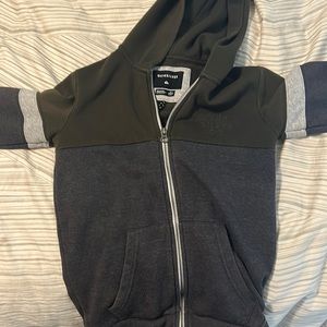 Quicksilver Grey Green White Zip Up in Size 8 for boys.